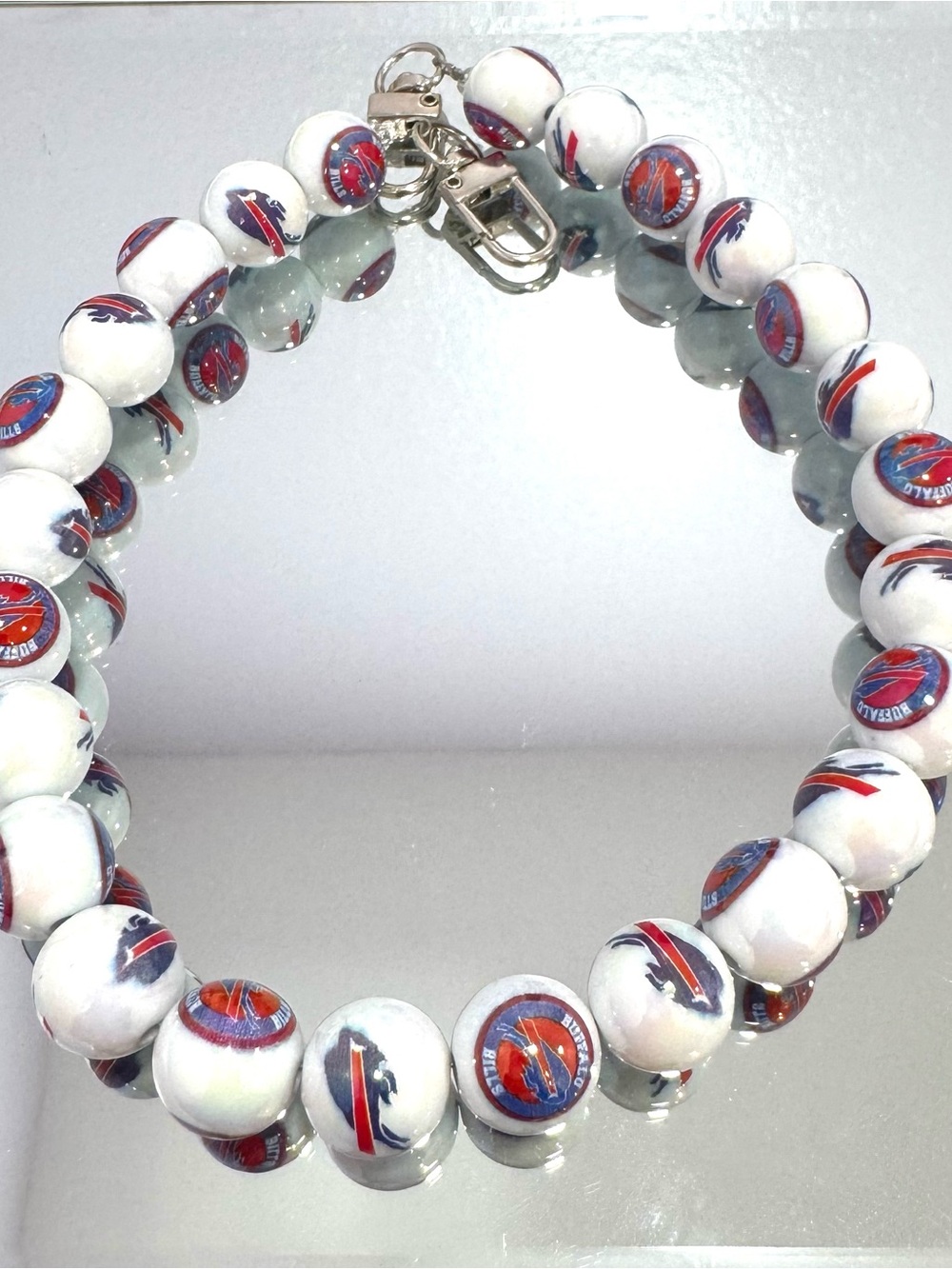 New Buffalo Bills with Red & Blue Team Accents Bag Chain 18 inches